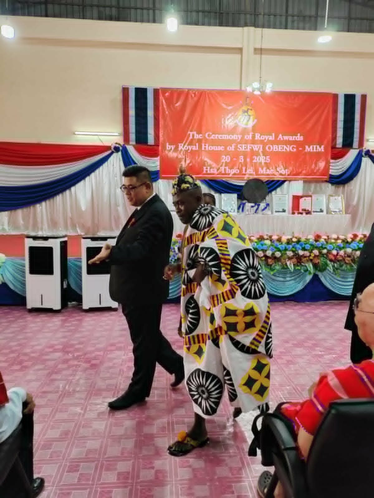 HRH Oheneba presiding over a Royal Awards ceremony in Thailand